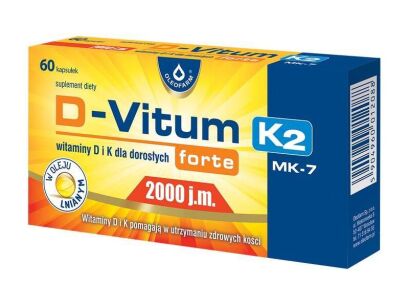 D-Vitum forte 2000j.m.+ K2 x 60kaps.