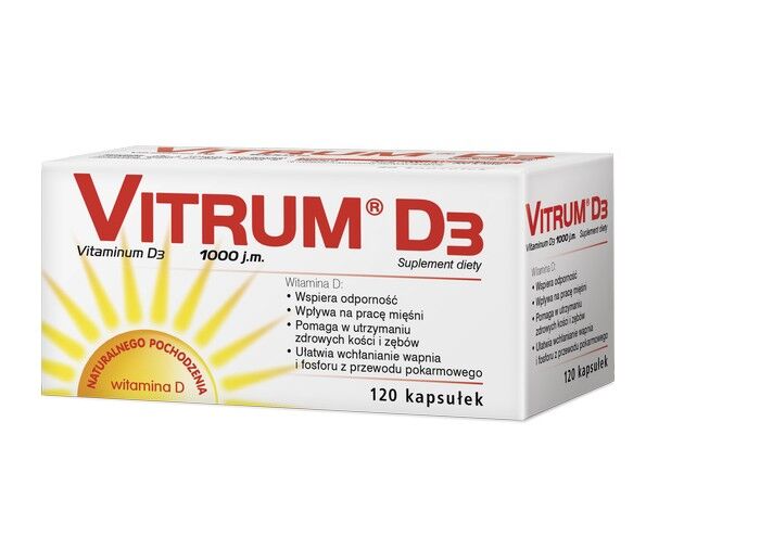 Vitrum D3 1000j.m x 120kaps.