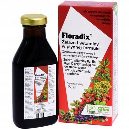 FLORADIX Żelazo i witaminy. 250ml