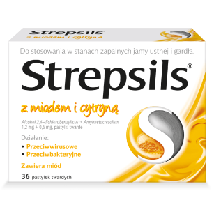 Strepsils miod.-cytryn. x 36past.