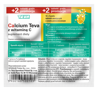 Calcium C x 14tabl.mus. TEVA