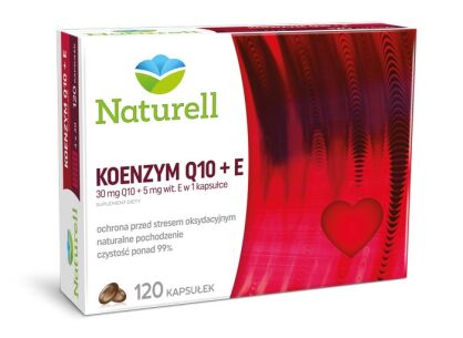 NATURELL Koenzym Q-10+E 30mg x 120kaps.