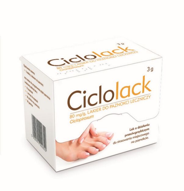 Ciclolack lak.do pazn.lecz. 0,08 g/g 3 g