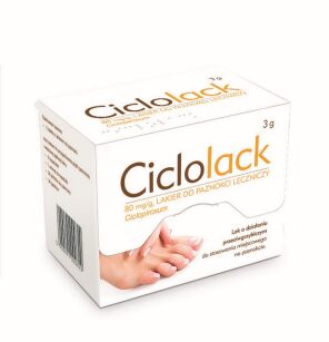 Ciclolack lak.do pazn.lecz. 0,08 g/g 3 g