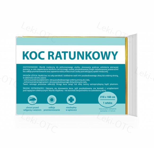 Koc ratunkowy PASO 160cm x 210cm 1szt.