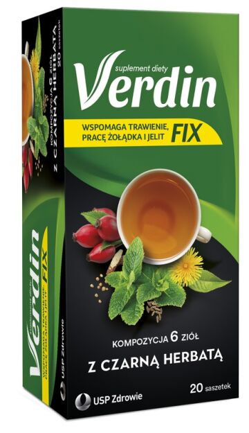 Verdin Fix z czarna herbatą x 20sasz