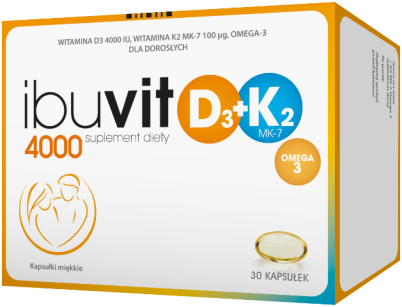 Ibuvit D3 4000 + K2 MK-7 Omega 3 x 30kaps