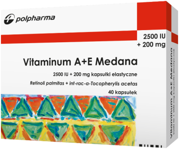 Vit. A+E  2500j+200mg x 40kaps. MEDANA