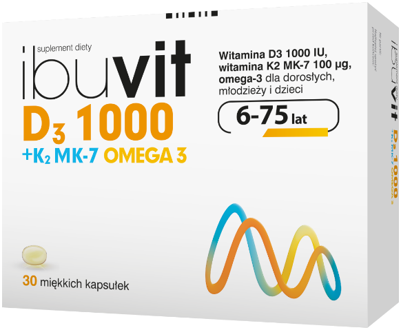 Ibuvit D3 1000 + K2 MK-7 Omega3 x 30kaps.