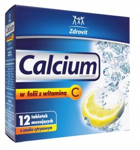 Calcium z vit.C cytryna x12tabl. ZDROVIT