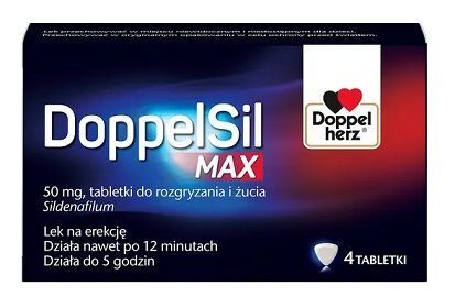 DoppelSil MAX 50 mg, 4 tabletki do rozgryzania i żucia