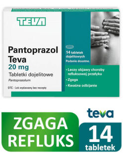 Pantoprazol Teva 20mg x 14tabl.