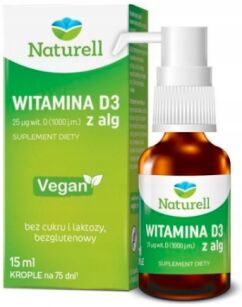 NATURELL Witamina D3 z alg krop. 15 ml