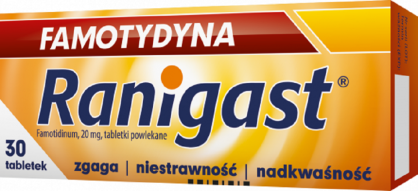 Famotydyna Ranigast 20mg x 30tabl