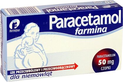 Paracetamol czopki  50mg x 10czop. FARMINA