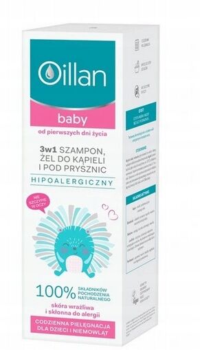 OILLAN BABY 3w1 Szampon,Płyn d/myc.i 200ml