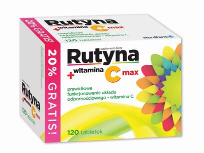 Rutyna + Witamina C MAX tabletki 120 tabletki 