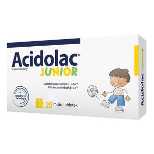 Acidolac Junior biała czekolada x 20tabl.