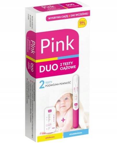 Test ciążowy PINK DUO  strum. + płytka