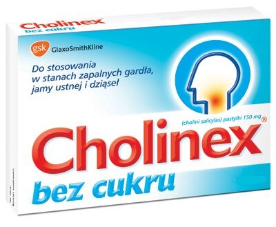 Cholinex b/cukru x 24pastyl.