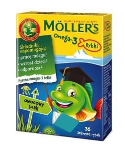 Moller's Omega-3 Rybki Owocowy x 36