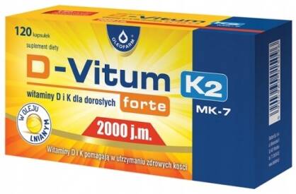 D-Vitum Forte 2000j.m.+ K2 120 kapsułek