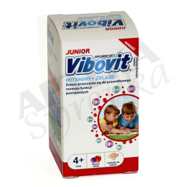 Vibovit Junior Witaminy + Żelazo x 30 tabletek do ssania