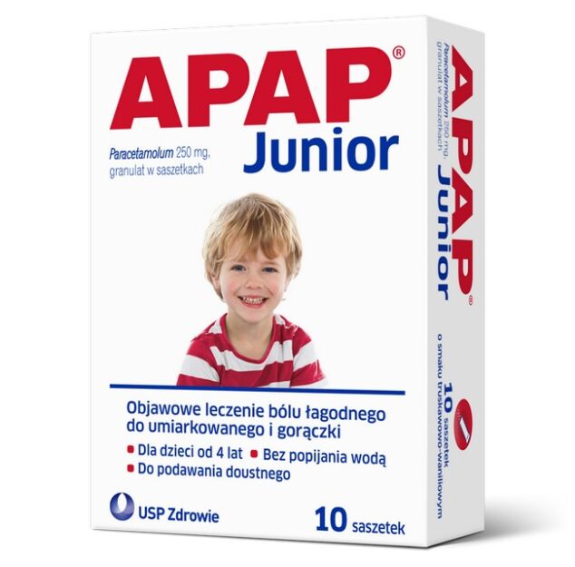 Apap Junior 250mg x 10sasz.