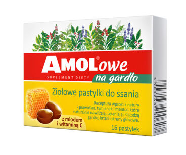 AMOLowe na gardło d/ssania z miód+vit C