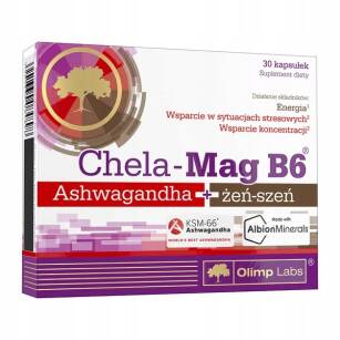 OLIMP Chela-Mag B6 Ashwag.+żeń-szeń 30kaps