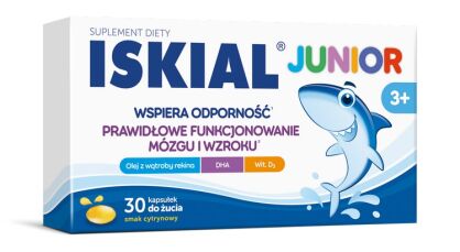 Iskial Junior 3+ do żucia x 30kaps.