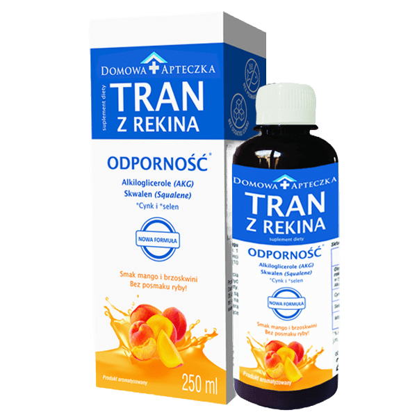 Tran z Rekina smak mango i brzoskw. 250ml